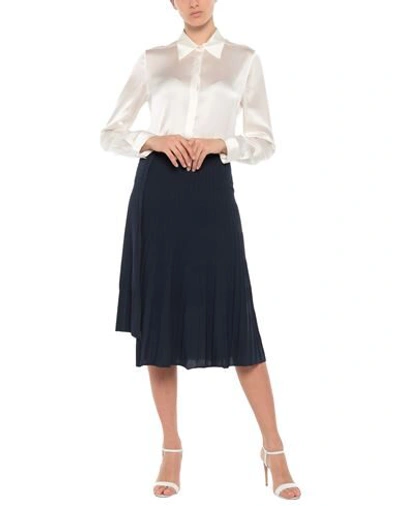 Shop Cedric Charlier Woman Midi Skirt Midnight Blue Size 4 Viscose, Polyamide
