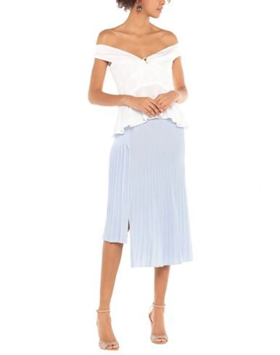 Shop Cedric Charlier Woman Midi Skirt Sky Blue Size 8 Viscose, Polyamide