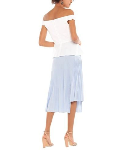 Shop Cedric Charlier Woman Midi Skirt Sky Blue Size 8 Viscose, Polyamide