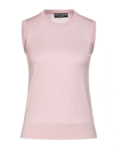 Shop Dolce & Gabbana Woman Sweater Pastel Pink Size 10 Cashmere, Silk