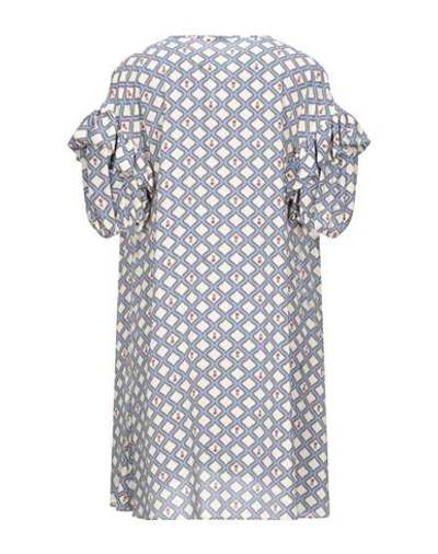 Shop Vivetta Woman Mini Dress Pastel Blue Size 6 Polyester, Elastane