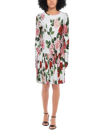 Shop Dolce & Gabbana Woman Midi Dress White Size 4 Viscose