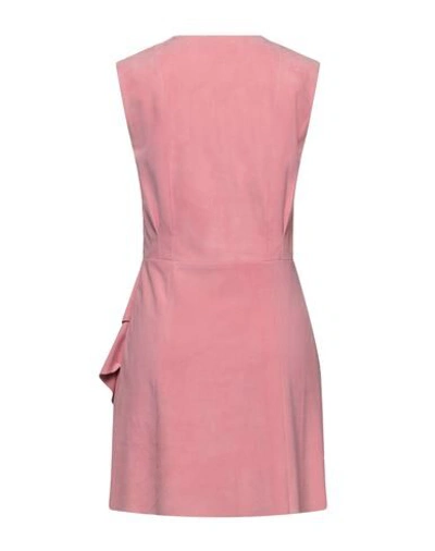 Shop Drome Woman Mini Dress Pink Size M Goat Skin