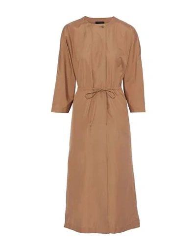 Shop Akris 3/4 Length Dresses In Brown