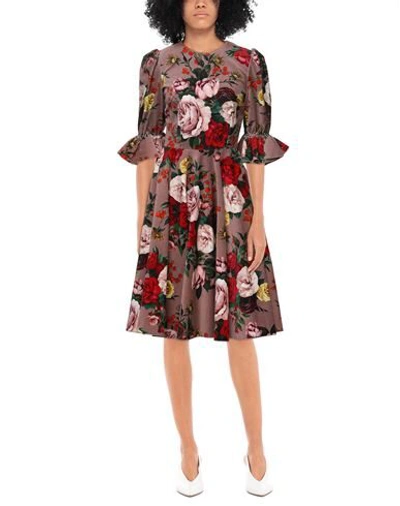 Dolce & Gabbana Midi Dresses In Pastel Pink