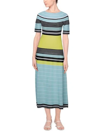 Shop Lanvin Long Dresses In Sky Blue