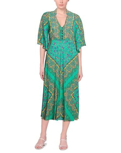 Shop Sandro Midi Dresses In Emerald Green