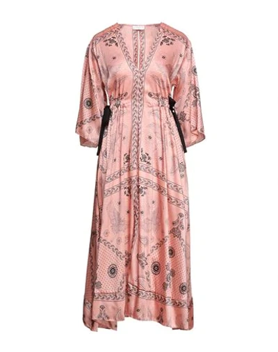 Shop Sandro 3/4 Length Dresses In Salmon Pink