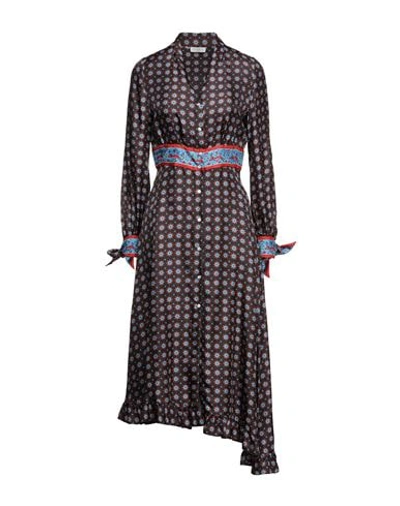 Shop Sandro Woman Midi Dress Black Size 4 Silk