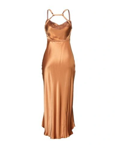 Shop Bec & Bridge Long Dresses In Copper