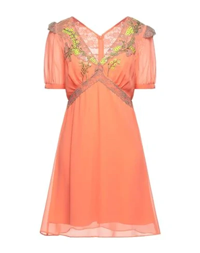 Shop French Connection Short Dresses In Salmon Pink