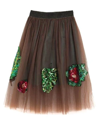 Shop 5 Progress Midi Skirts In Dark Brown