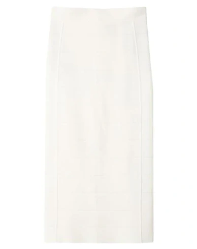 Shop Herve Leger 3/4 Length Skirts In White