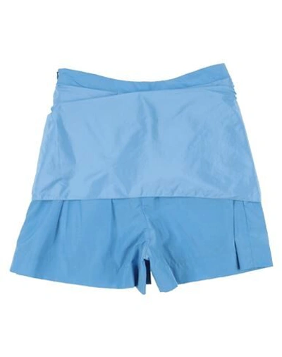 Kenzo Woman Shorts & Bermuda Shorts Azure Size 6 Polyamide, Cotton In Blue