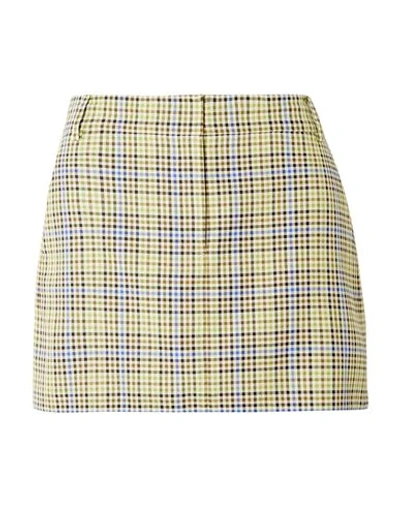 Shop Tibi Woman Mini Skirt Light Green Size 12 Recycled Polyester