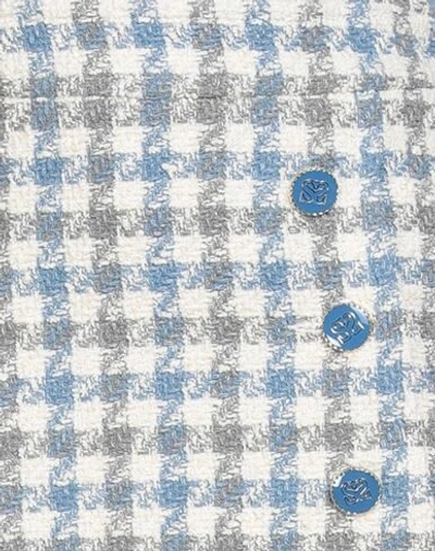 Sandro Calia Houndstooth Cotton-blend Tweed Mini Skirt In Blue