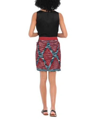 Shop Missoni Woman Mini Skirt Brick Red Size 6 Wool, Polyamide