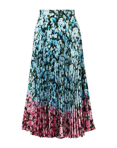 Shop Mary Katrantzou Woman Long Skirt Azure Size 4 Polyester In Blue