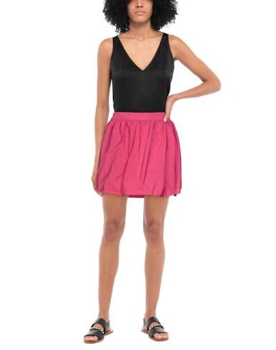 Kontatto Mini Skirts In Fuchsia