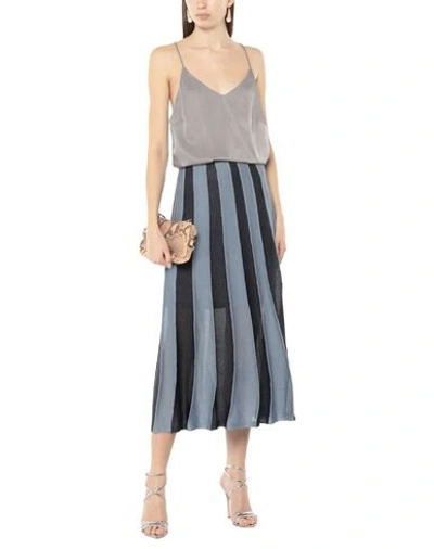 Shop Sandro Midi Skirts In Slate Blue