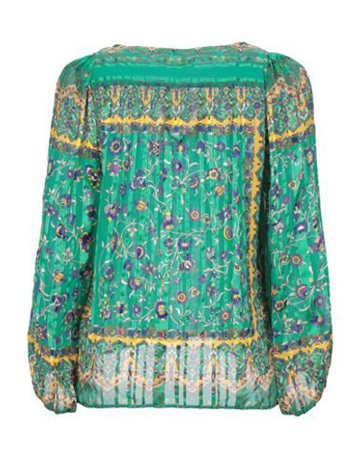 Shop Sandro Blouses In Emerald Green