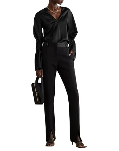 Shop Victoria Beckham Woman Blouse Black Size 8 Triacetate, Polyester