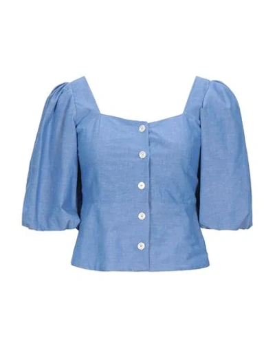 Shop Sandro Shirts In Blue
