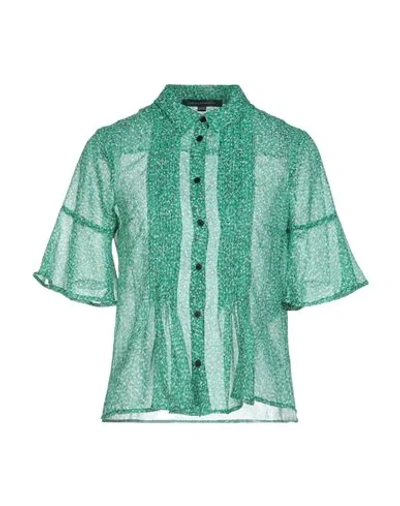 Shop French Connection Shirts In Emerald Green
