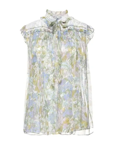 Shop Zimmermann Blouses In Light Green