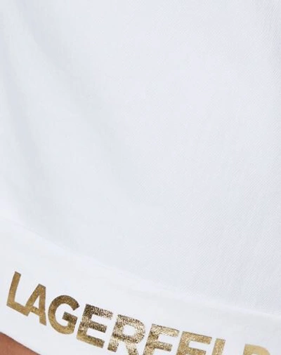 Shop Karl Lagerfeld Denim Shorts In White