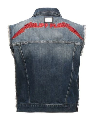 Shop Philipp Plein Denim Outerwear In Blue