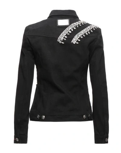Shop Philipp Plein Denim Outerwear In Black