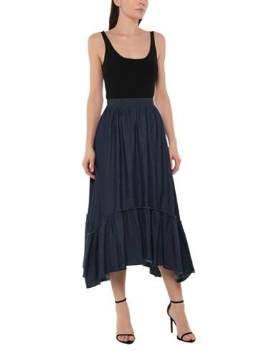 Shop Alessandra Chamonix Denim Skirts In Blue