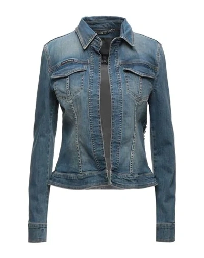 Shop Philipp Plein Denim Outerwear In Blue