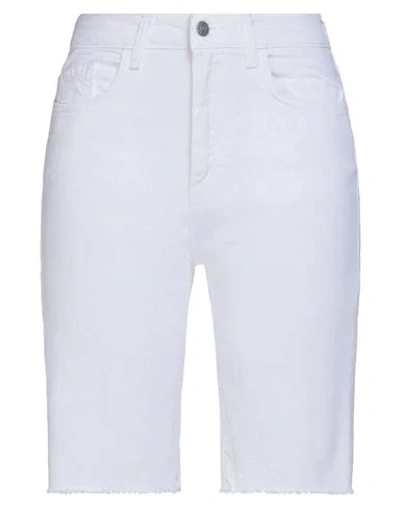 Shop Jucca Denim Shorts In White