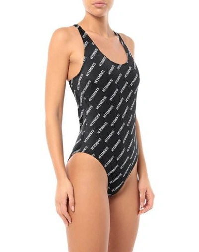 Shop Vetements One-piece Swimsuits In Black