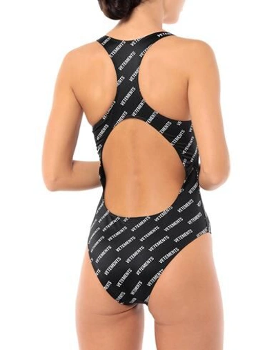 Shop Vetements One-piece Swimsuits In Black