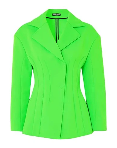 Shop Kwaidan Editions Woman Blazer Light Green Size 6 Polyester, Polyamide, Elastane