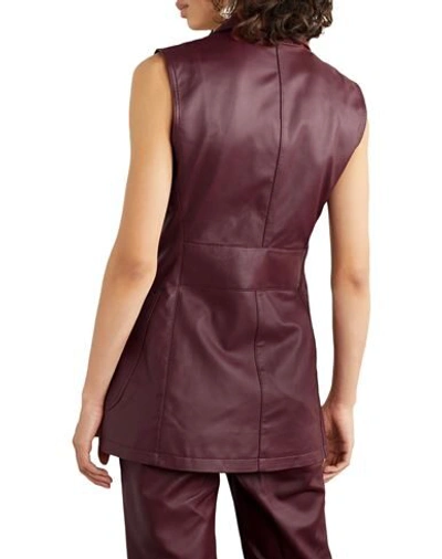 Shop Sies Marjan Woman Blazer Burgundy Size 2 Soft Leather In Red