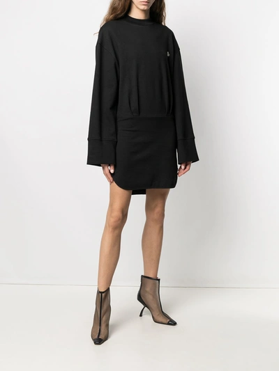 Shop Attico Palmer Mini Dress In Black