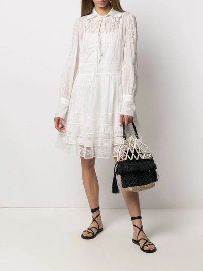 Shop Ermanno Scervino Lace Cotton Dress In White