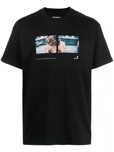 Shop Carhartt Backyard Cotton T-shirt In Black