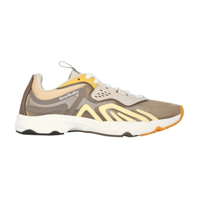 Shop Acne Studios Sneakers In Beige Beige Orange