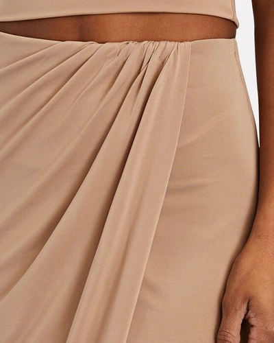 Shop Andamane Gabrielle Jersey Maxi Wrap Skirt In Blush