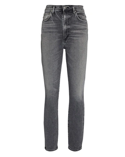 Shop Agolde Pinch Waist Skinny Jeans In Interlude