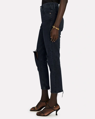 Shop Agolde Riley High-rise Cropped Jeans In Contraband