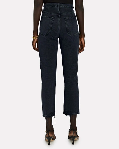 Shop Agolde Riley High-rise Cropped Jeans In Contraband