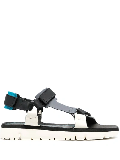 Shop Camper Oruga Touch-strap Sandals In Black