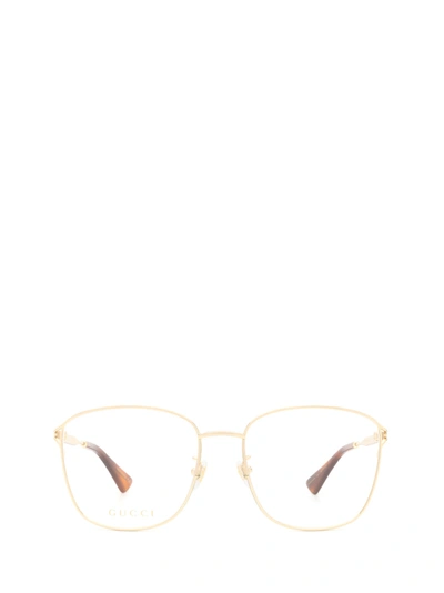 Shop Gucci Gg0819oa Gold Glasses