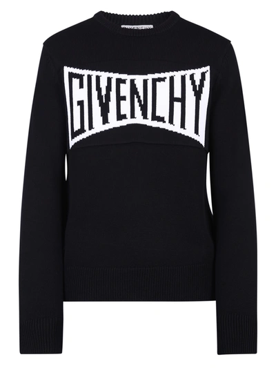 Shop Givenchy Branded Sweater In Black